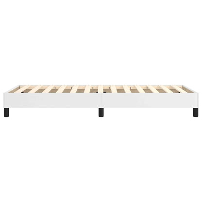 vidaXL Box Spring Bed Frame White Single Faux Leather