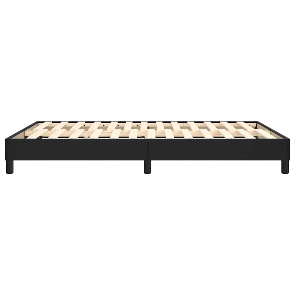vidaXL Box Spring Bed Frame Black Double Faux Leather
