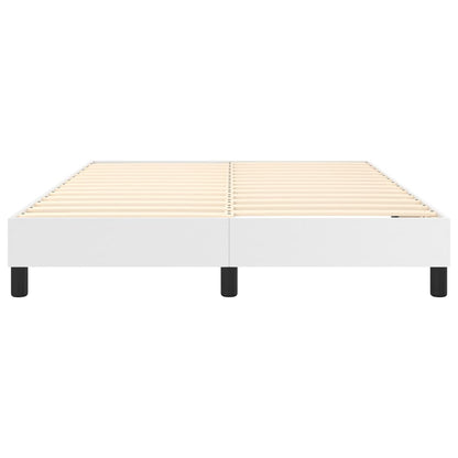 vidaXL Box Spring Bed Frame White Double Faux Leather (UK/IE/FI/NO only)
