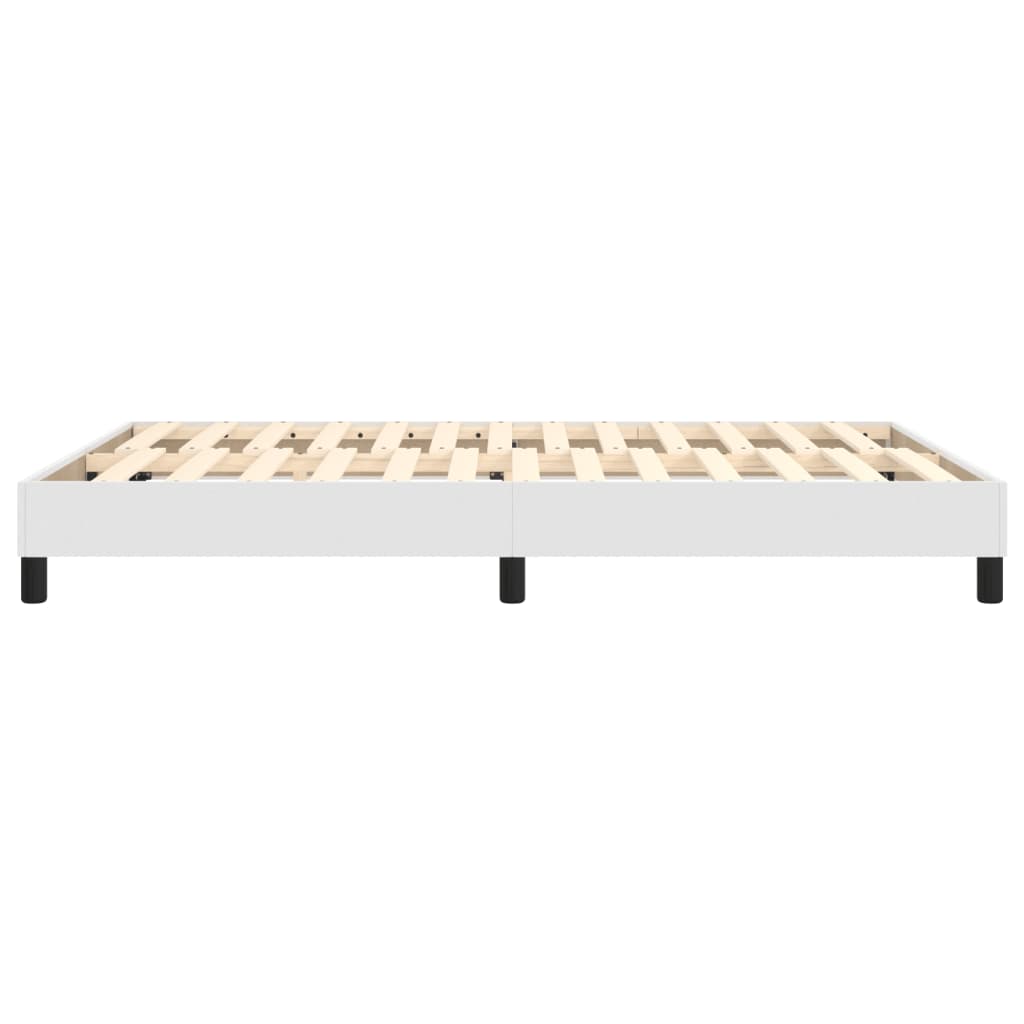 vidaXL Box Spring Bed Frame White Double Faux Leather (UK/IE/FI/NO only)