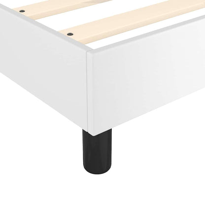 vidaXL Box Spring Bed Frame White Double Faux Leather