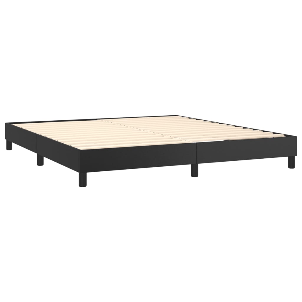 vidaXL Box Spring Bed Frame Black Super King Faux Leather (UK/IE/FI/NO only)