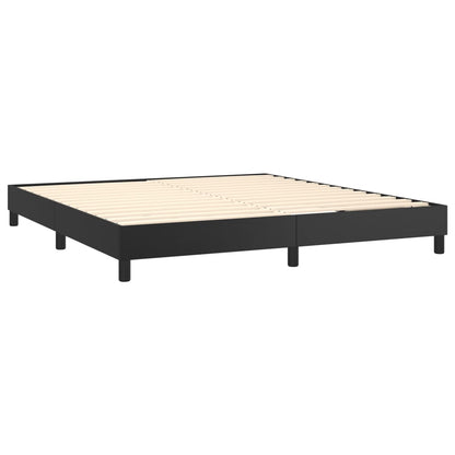 vidaXL Box Spring Bed Frame Black Super King Faux Leather (UK/IE/FI/NO only)