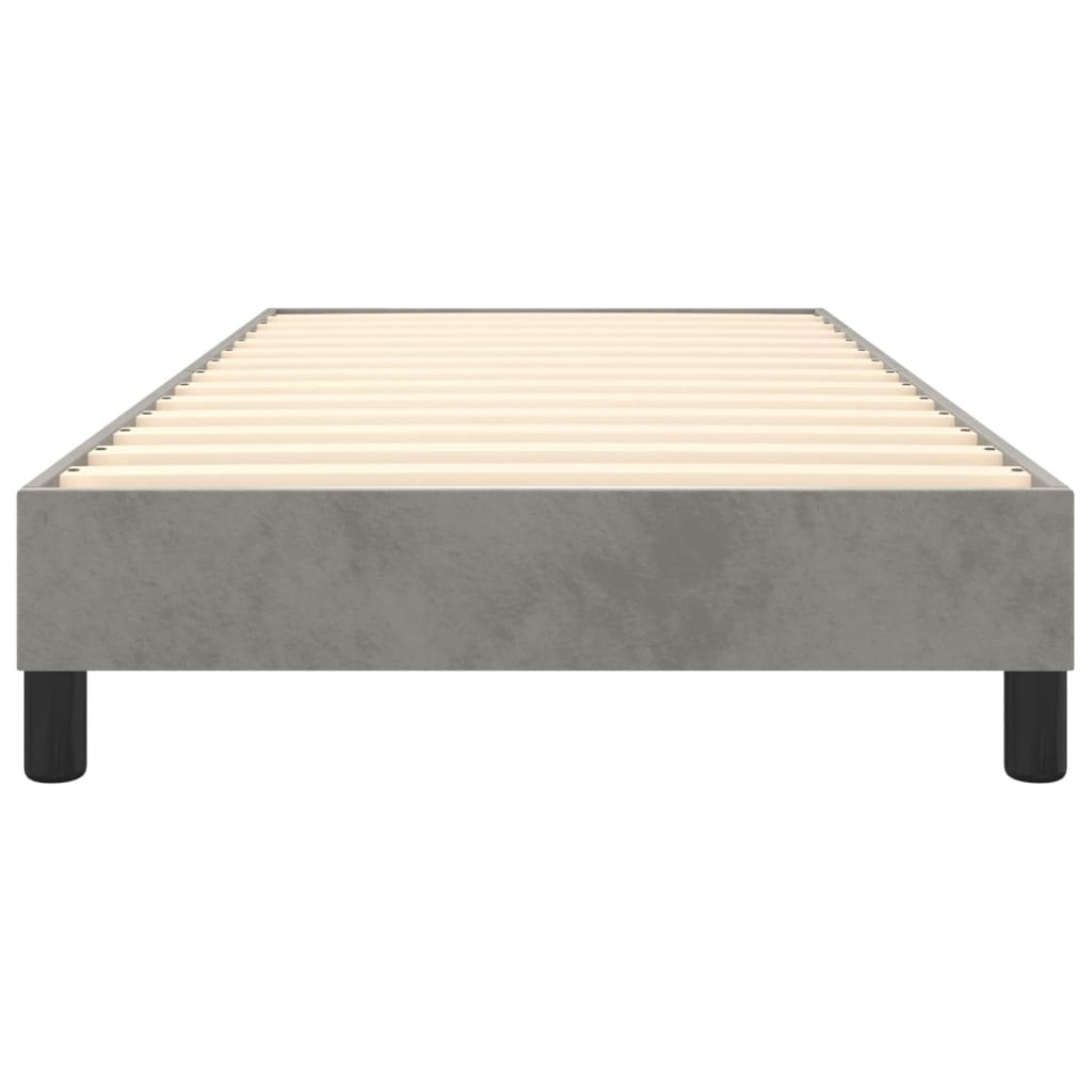 vidaXL Box Spring Bed Frame Light Grey Single Velvet (UK/IE/FI/NO only)