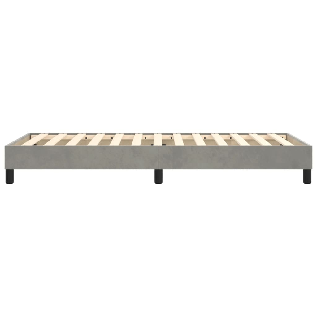 vidaXL Box Spring Bed Frame Light Grey Single Velvet (UK/IE/FI/NO only)