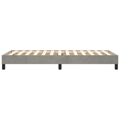 vidaXL Box Spring Bed Frame Light Grey Single Velvet (UK/IE/FI/NO only)