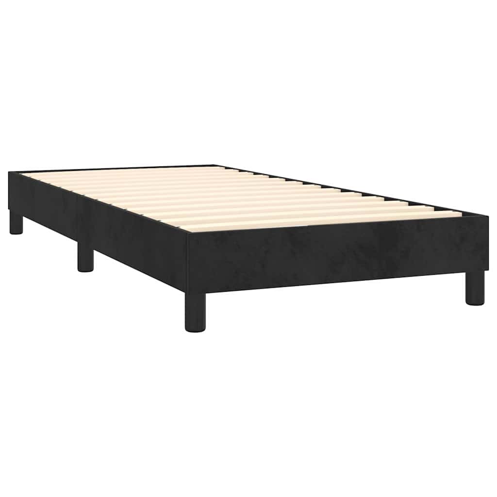vidaXL Box Spring Bed Frame Black Single Velvet