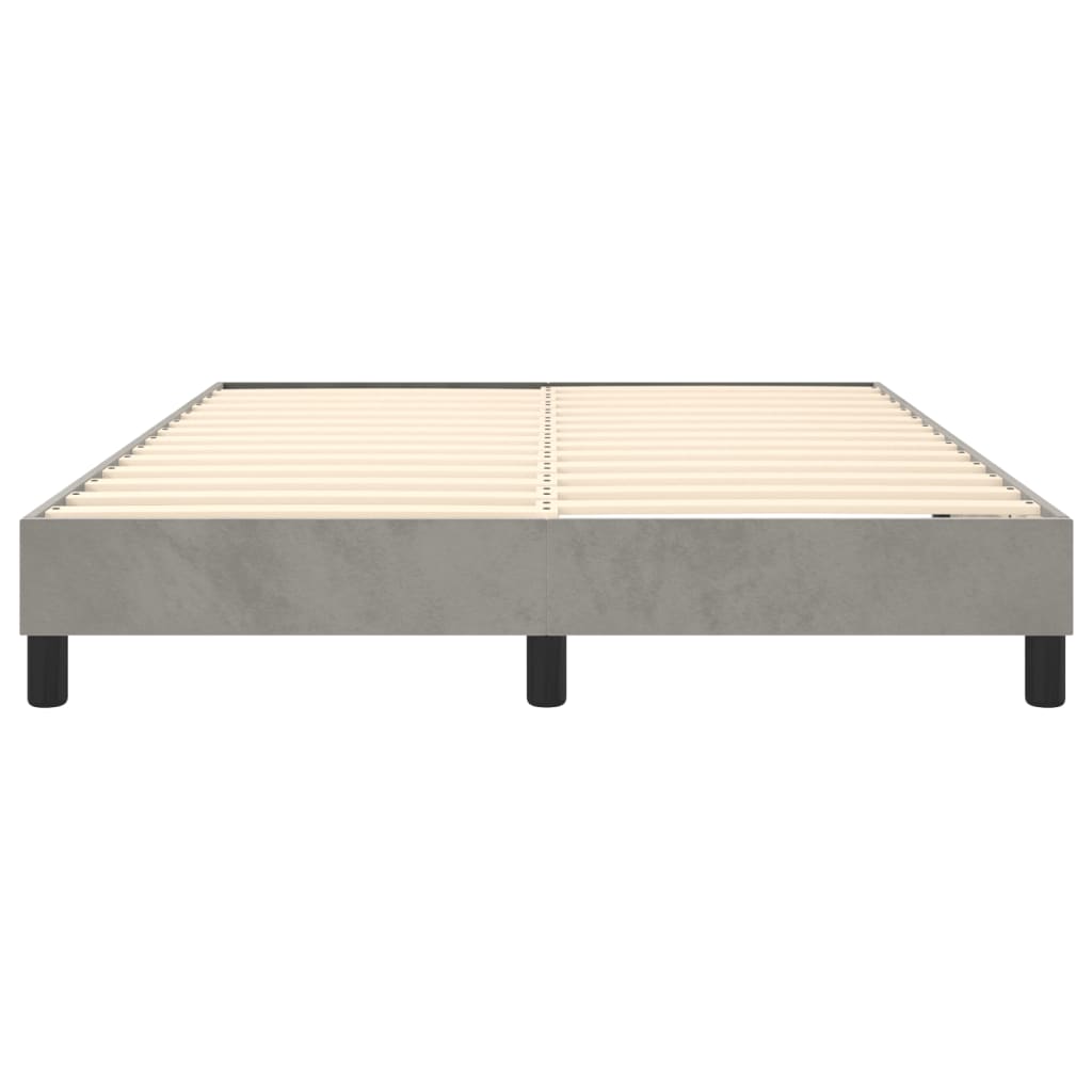 vidaXL Box Spring Bed Frame Light Grey Double Velvet (UK/IE/FI/NO only)