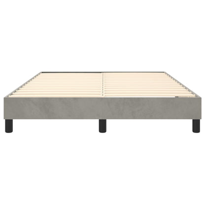 vidaXL Box Spring Bed Frame Light Grey Double Velvet (UK/IE/FI/NO only)