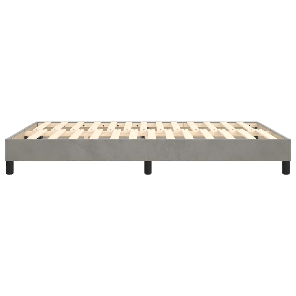 vidaXL Box Spring Bed Frame Light Grey Double Velvet (UK/IE/FI/NO only)