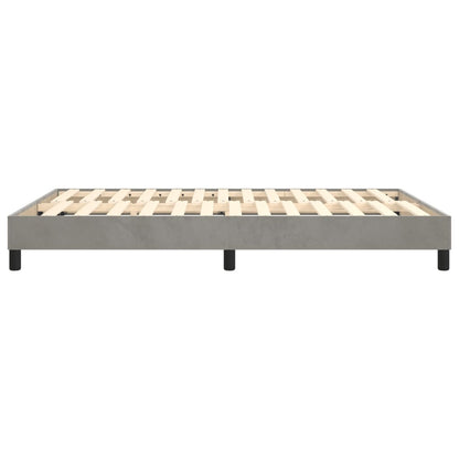 vidaXL Box Spring Bed Frame Light Grey Double Velvet (UK/IE/FI/NO only)