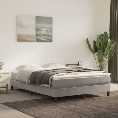 vidaXL Box Spring Bed Frame Light Grey Double Velvet (UK/IE/FI/NO only)