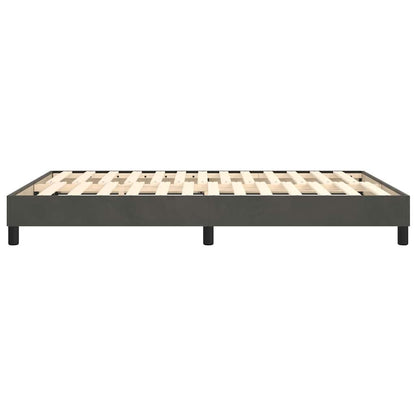 vidaXL Box Spring Bed Frame Dark Grey Double Velvet