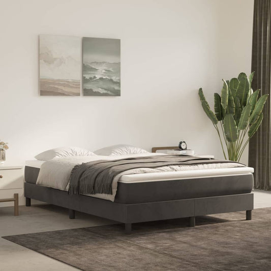 vidaXL Box Spring Bed Frame Dark Grey Double Velvet (UK/IE/FI/NO only)