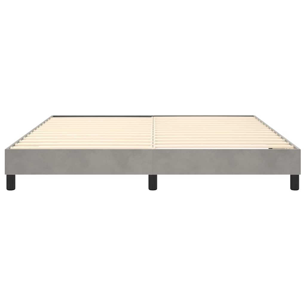 vidaXL Box Spring Bed Frame Light Grey Super King Velvet