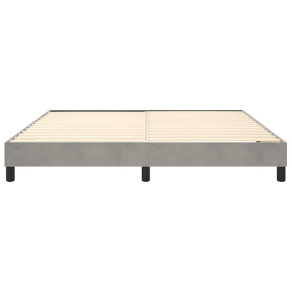 vidaXL Box Spring Bed Frame Light Grey Super King Velvet