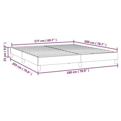 vidaXL Box Spring Bed Frame Light Grey Super King Velvet
