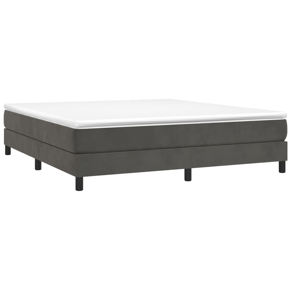 vidaXL Box Spring Bed Frame Dark Grey Super King Velvet (UK/IE/FI/NO only)