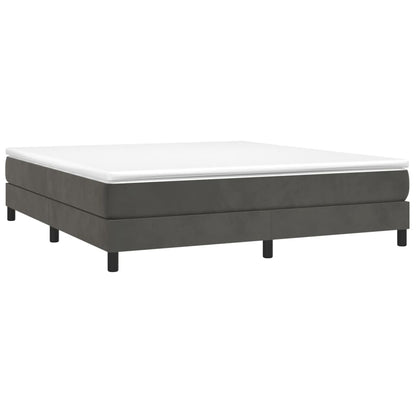 vidaXL Box Spring Bed Frame Dark Grey Super King Velvet (UK/IE/FI/NO only)
