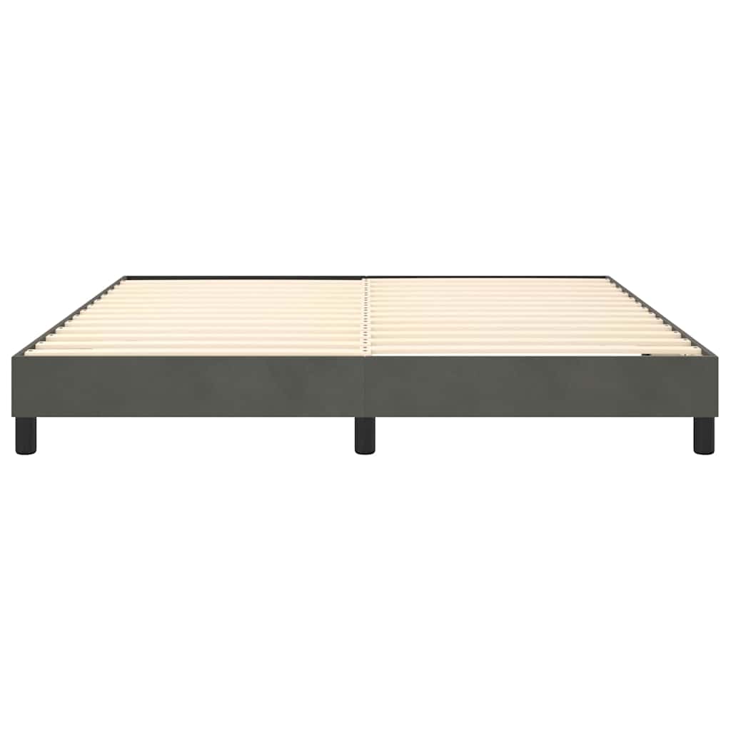 vidaXL Box Spring Bed Frame Dark Grey Super King Velvet