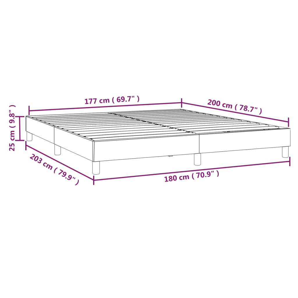 vidaXL Box Spring Bed Frame Dark Grey Super King Velvet (UK/IE/FI/NO only)