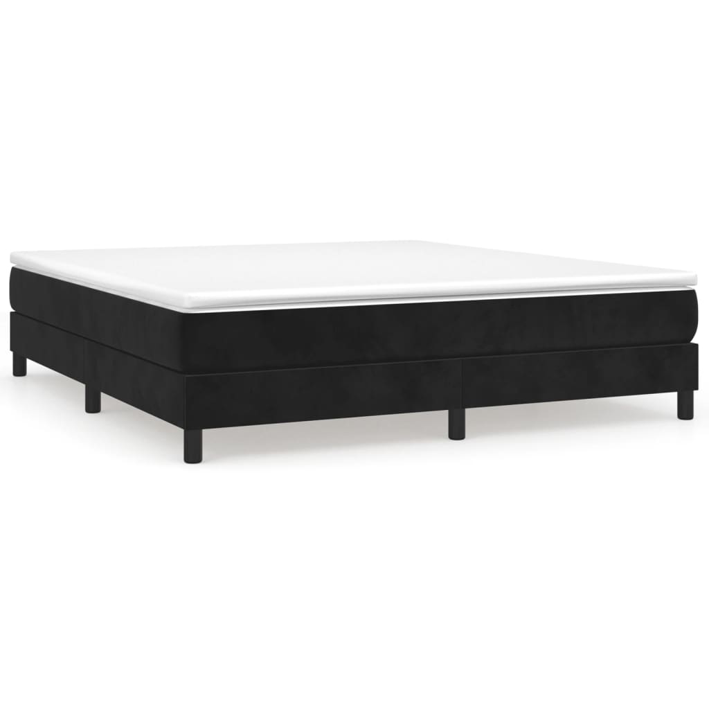 vidaXL Box Spring Bed Frame Black Super King Velvet (UK/IE/FI/NO only)