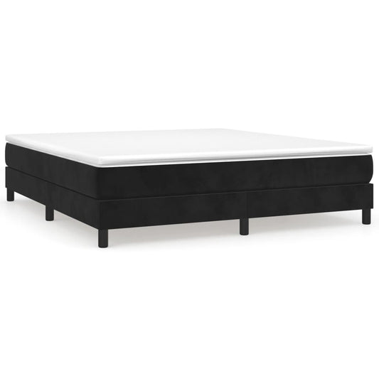 vidaXL Box Spring Bed Frame Black Super King Velvet (UK/IE/FI/NO only)