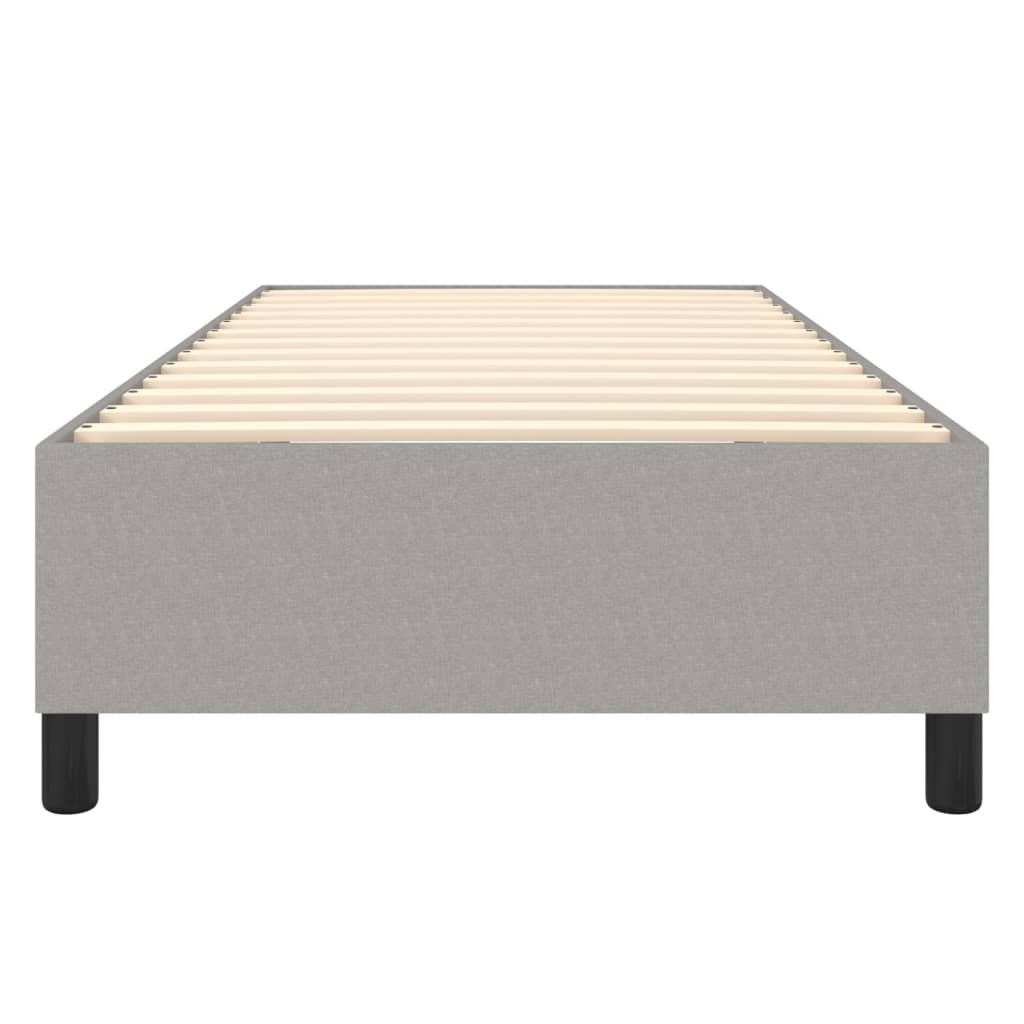 vidaXL Box Spring Bed Frame Light Grey Single Fabric