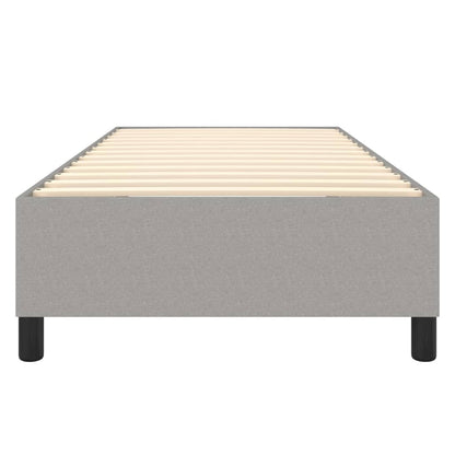 vidaXL Box Spring Bed Frame Light Grey Single Fabric