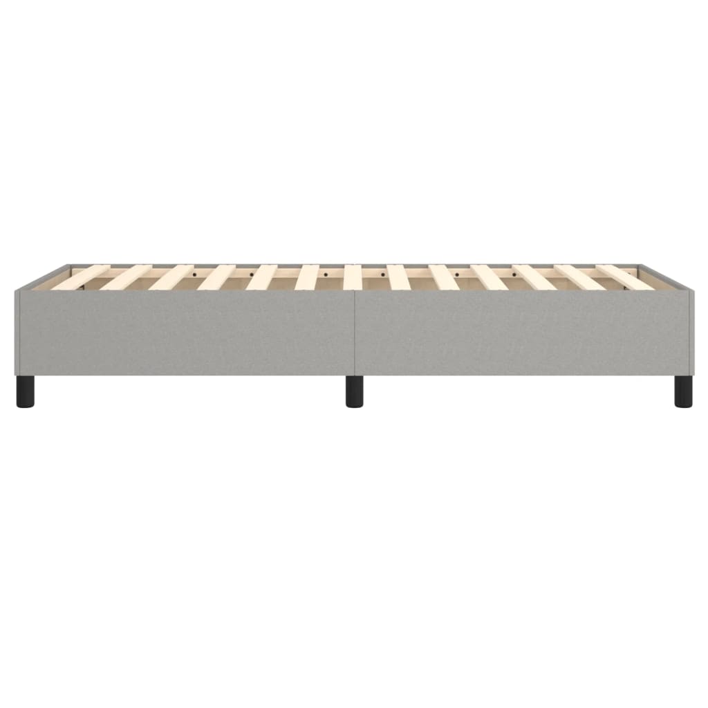 vidaXL Box Spring Bed Frame Light Grey Single Fabric