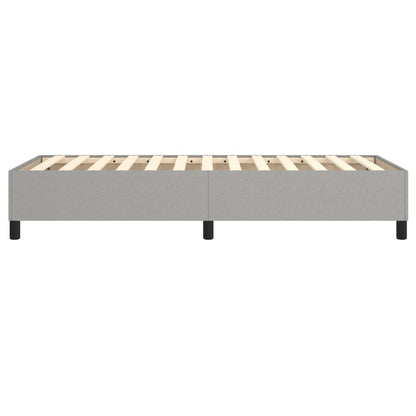 vidaXL Box Spring Bed Frame Light Grey Single Fabric