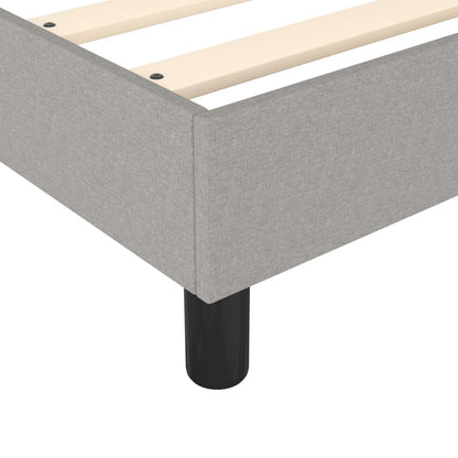 vidaXL Box Spring Bed Frame Light Grey Single Fabric