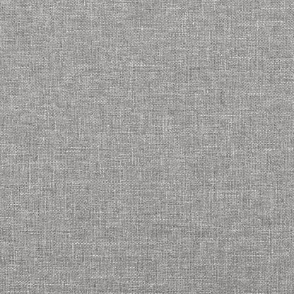 vidaXL Box Spring Bed Frame Light Grey Single Fabric
