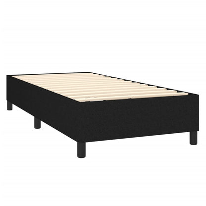 vidaXL Box Spring Bed Frame Black Single Fabric