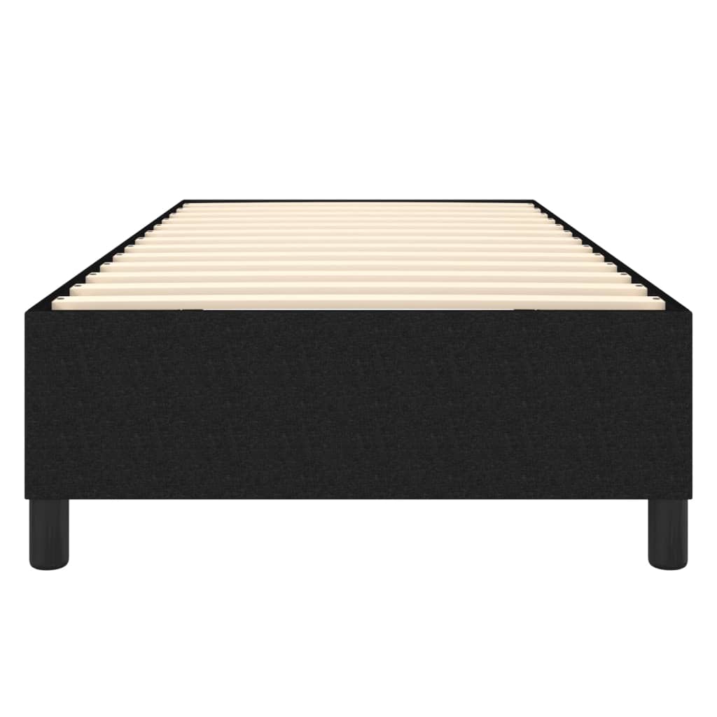 vidaXL Box Spring Bed Frame Black Single Fabric
