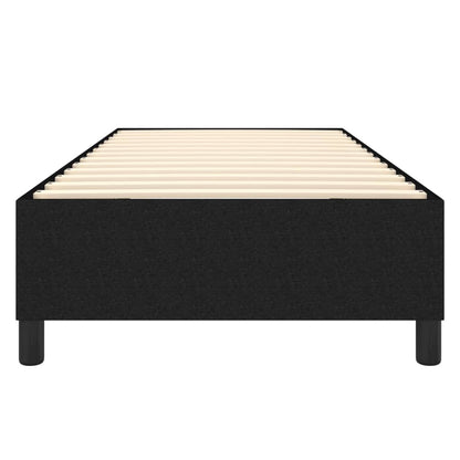 vidaXL Box Spring Bed Frame Black Single Fabric