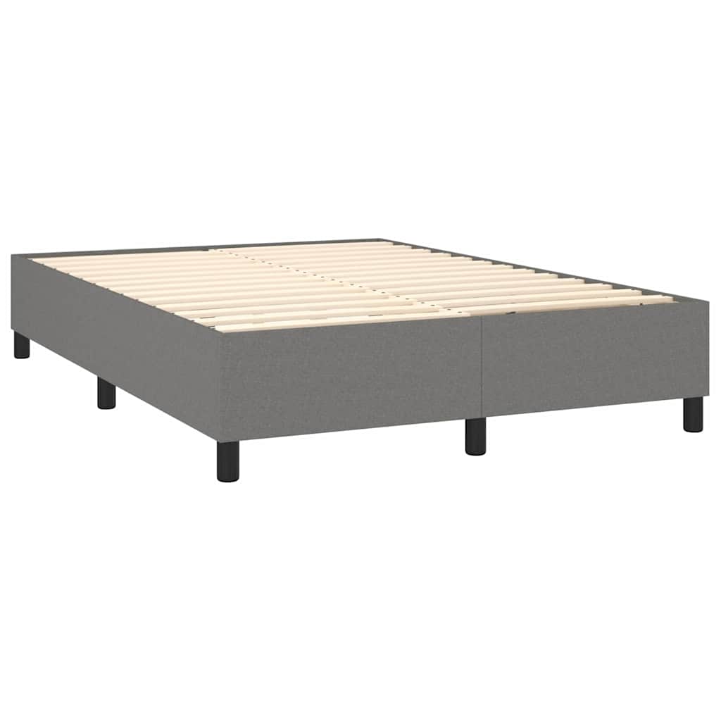 vidaXL Box Spring Bed Frame Dark Grey Double Fabric (UK/IE/FI/NO only)