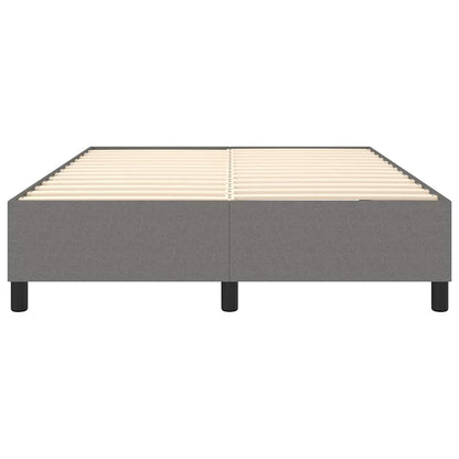 vidaXL Box Spring Bed Frame Dark Grey Double Fabric (UK/IE/FI/NO only)