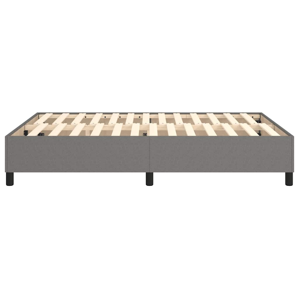 vidaXL Box Spring Bed Frame Dark Grey Double Fabric (UK/IE/FI/NO only)