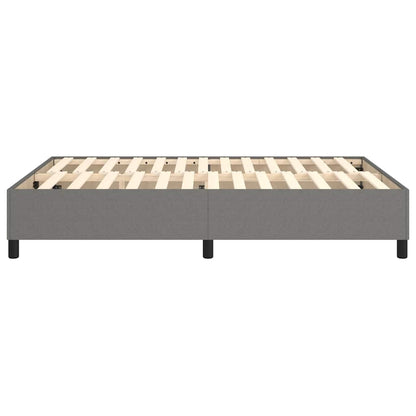 vidaXL Box Spring Bed Frame Dark Grey Double Fabric