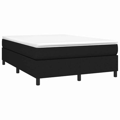 vidaXL Box Spring Bed Frame Black Double Fabric