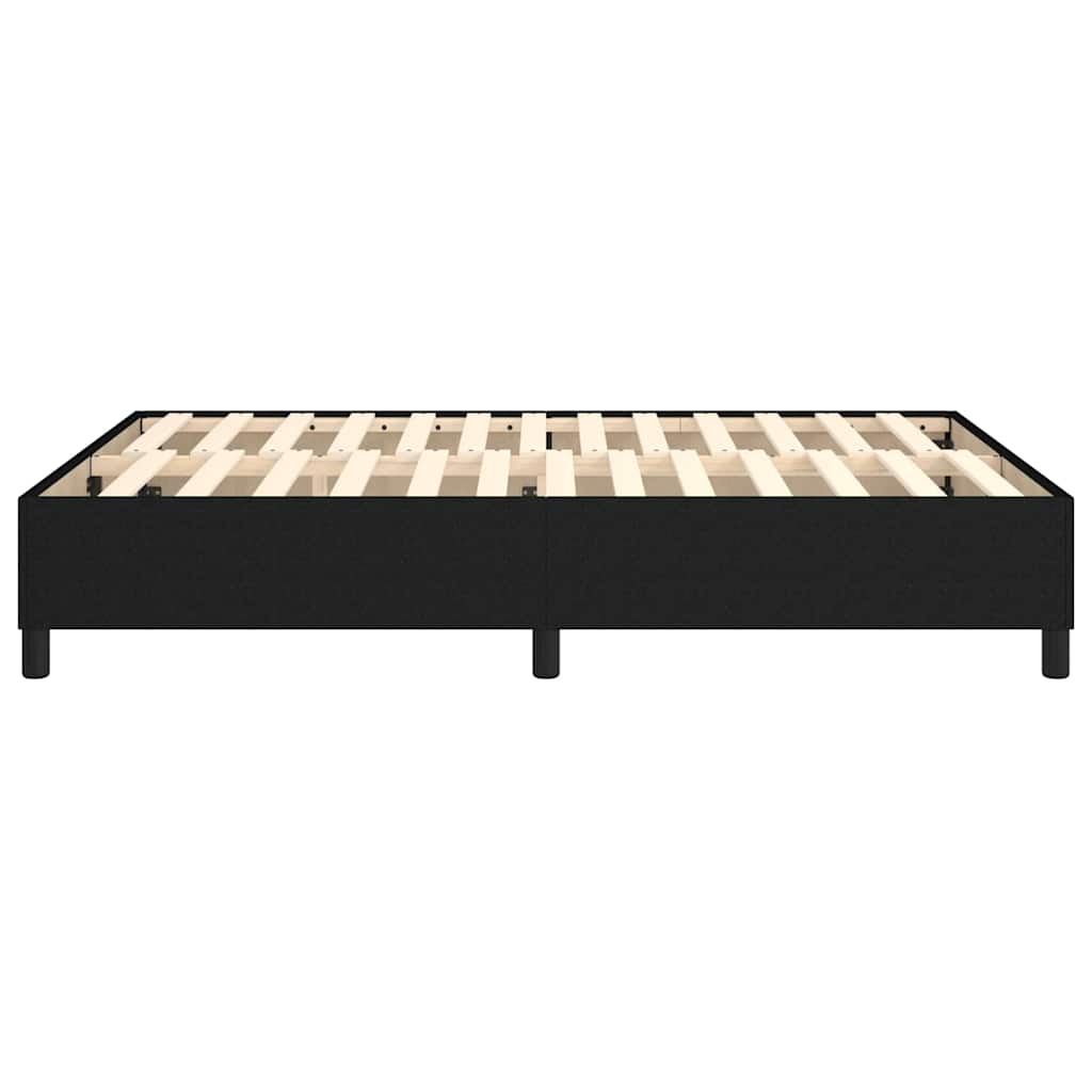 vidaXL Box Spring Bed Frame Black Double Fabric