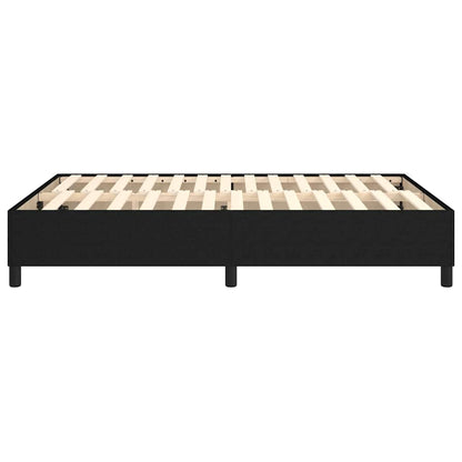 vidaXL Box Spring Bed Frame Black Double Fabric
