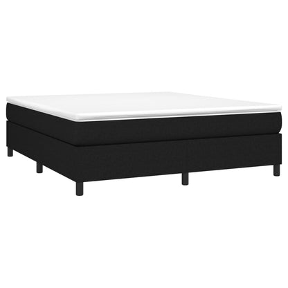 vidaXL Box Spring Bed Frame Black Super King Fabric