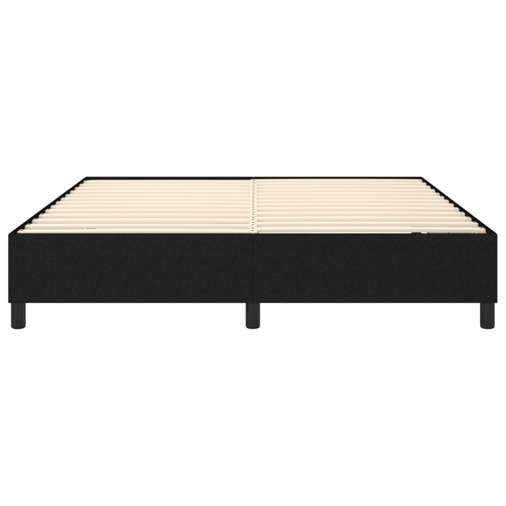 vidaXL Box Spring Bed Frame Black Super King Fabric