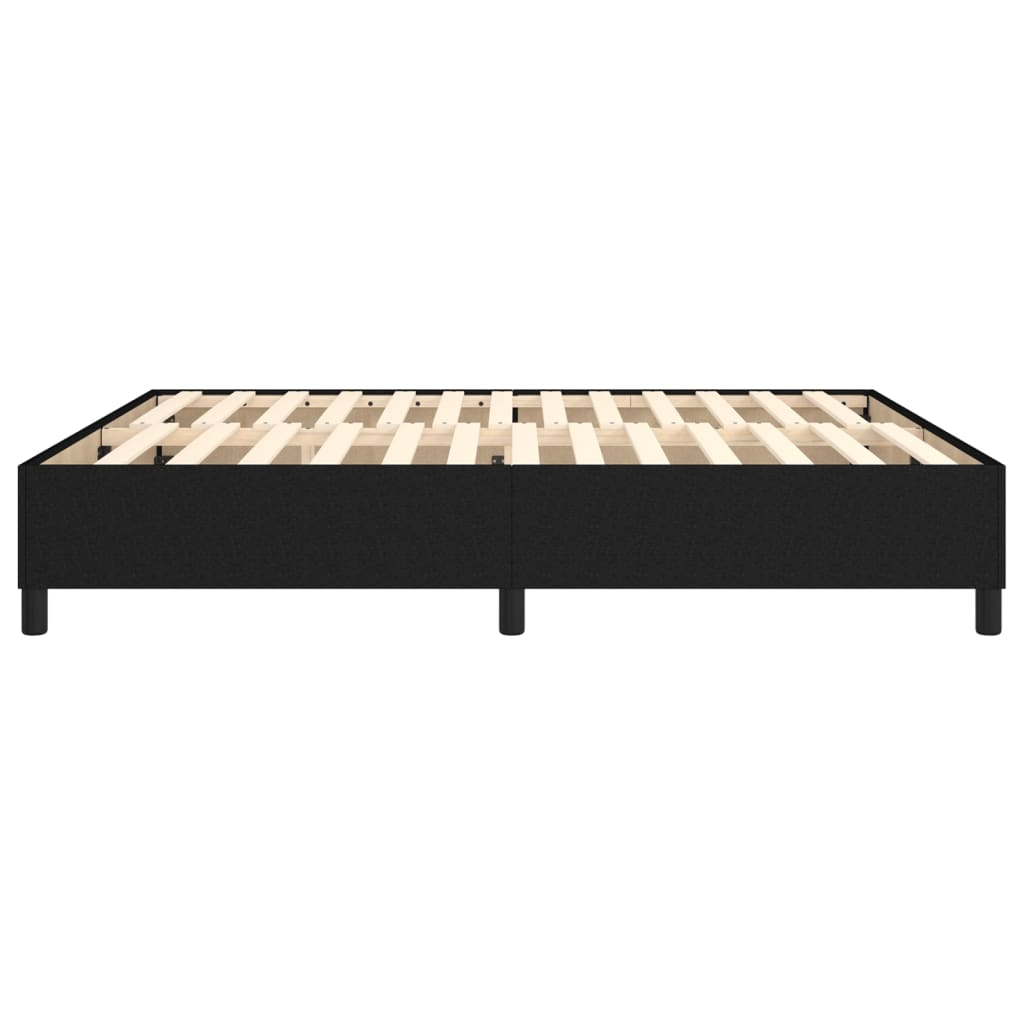 vidaXL Box Spring Bed Frame Black Super King Fabric
