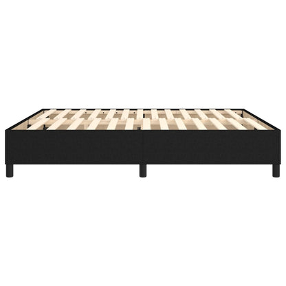 vidaXL Box Spring Bed Frame Black Super King Fabric