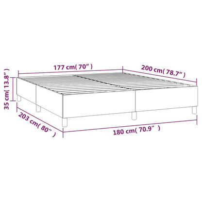 vidaXL Box Spring Bed Frame Black Super King Fabric
