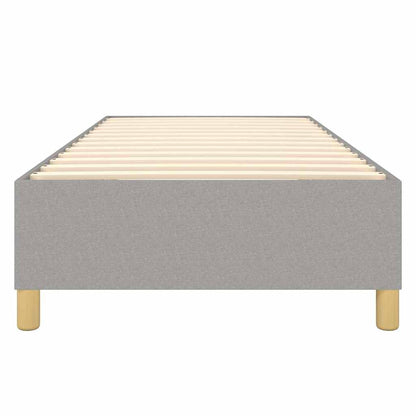 vidaXL Box Spring Bed Frame Light Grey Single Fabric