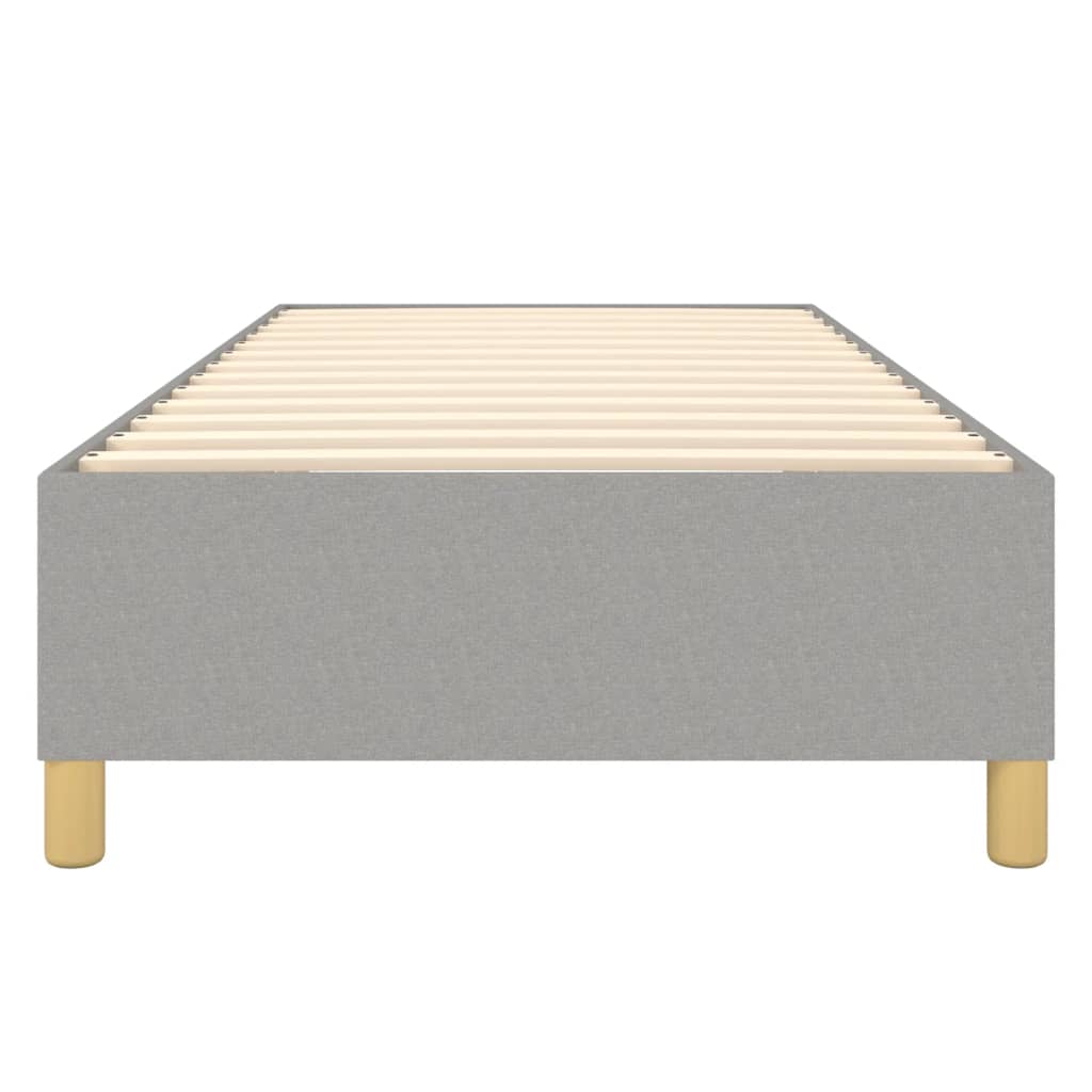 vidaXL Box Spring Bed Frame Light Grey Single Fabric
